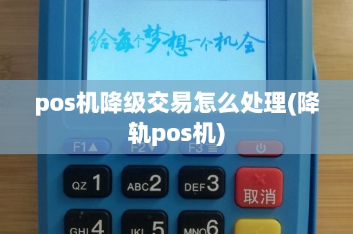 pos机降级交易怎么处理(降轨pos机)