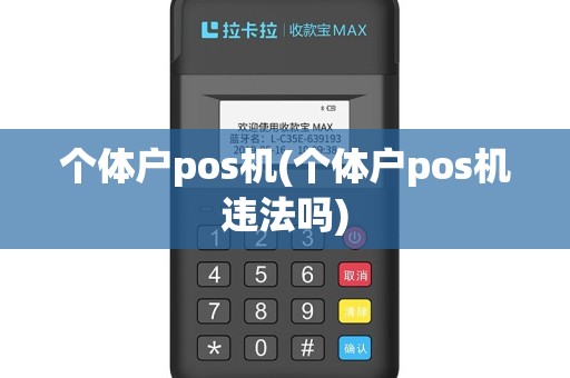 个体户pos机(个体户pos机违法吗)