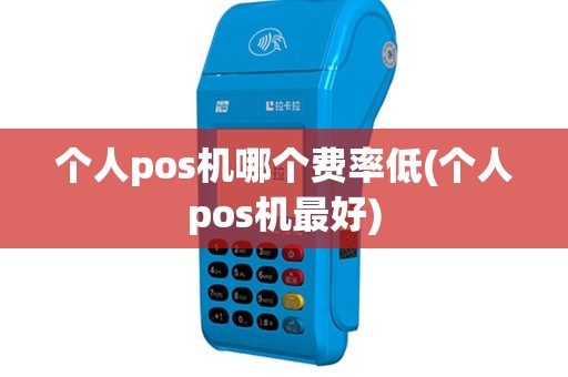 个人pos机哪个费率低(个人pos机最好)